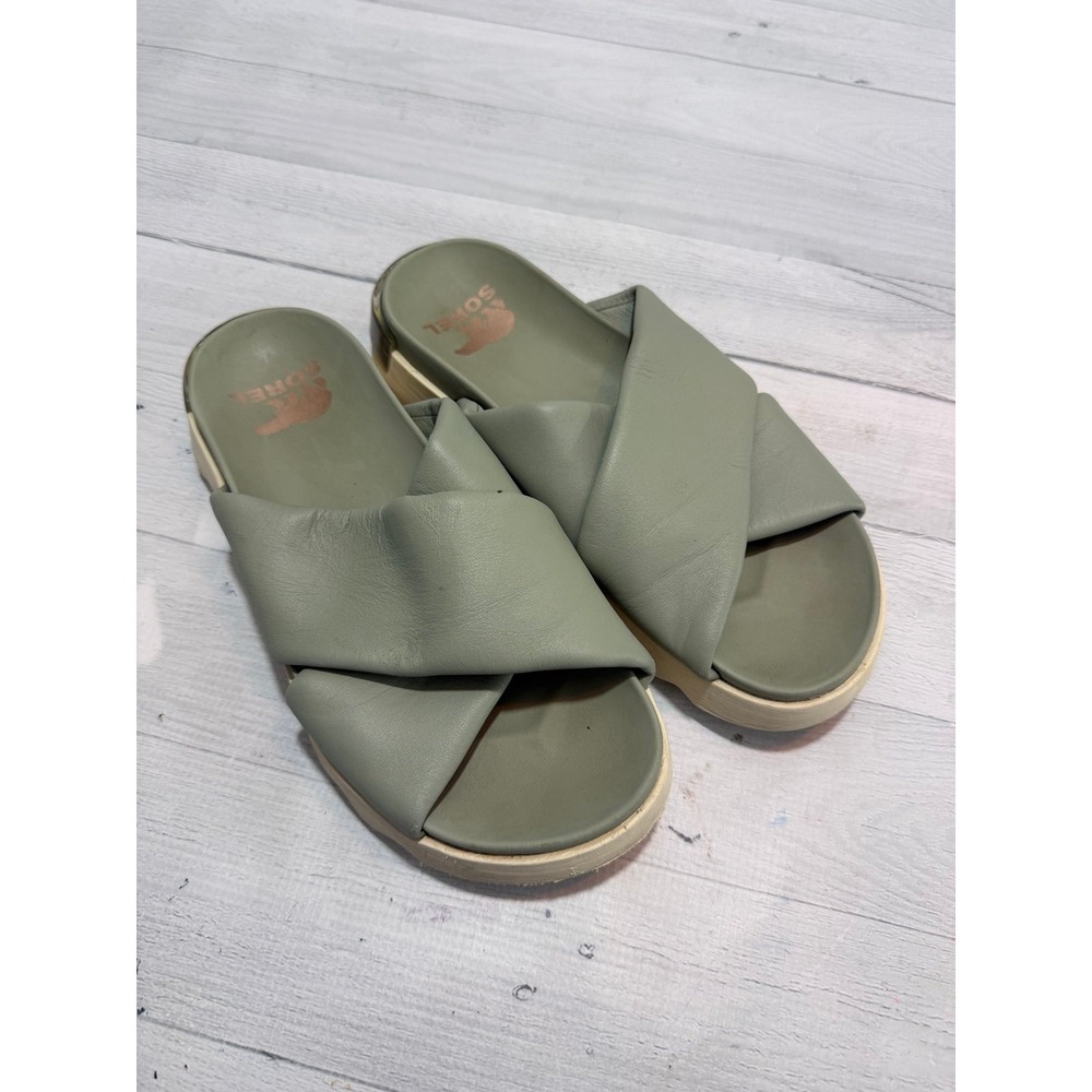Sorel Viibe Crisscross Slides Women's 8.5